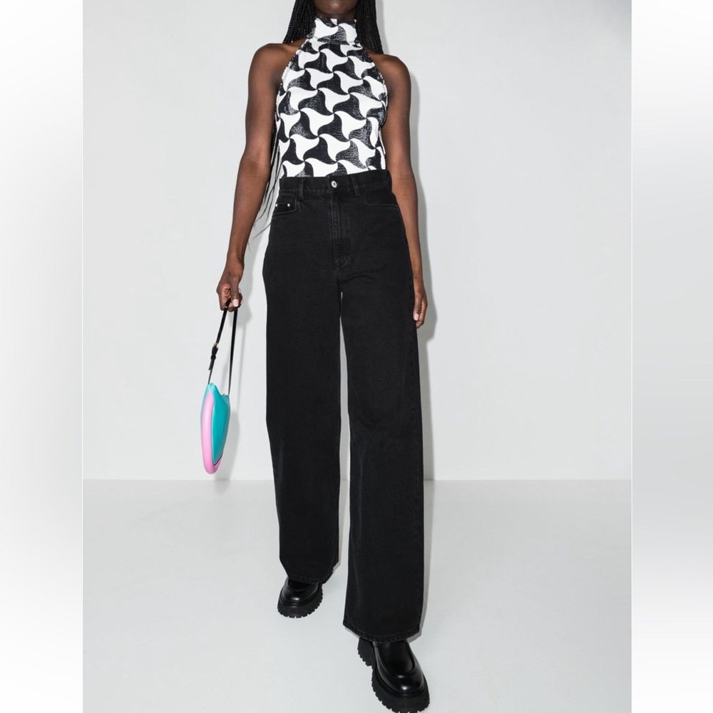 WANDLER Magnolia High Rise Wide Leg Denim Jean - 24